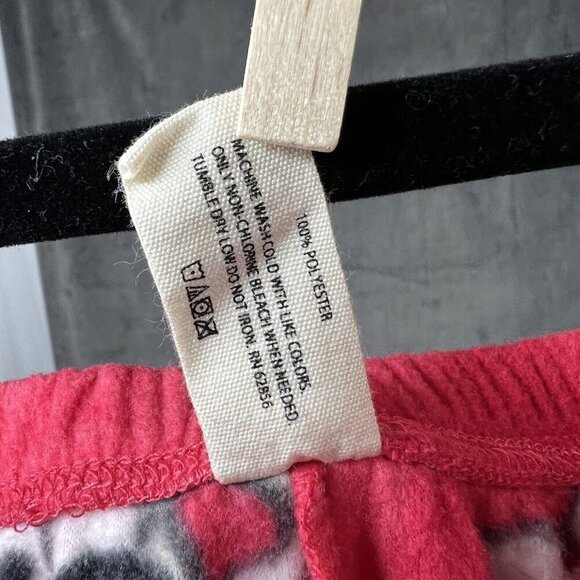 Hue Pajama Pants Medium Red Dog Cat‎ Fleece Soft - Picture 5 of 5